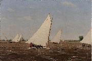 Thomas Eakins Sailboats Racing on the Delaware France oil painting artist